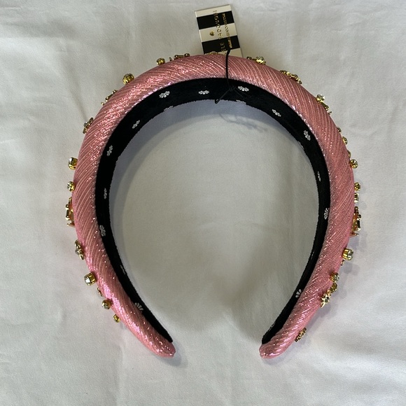 Lele Sadoughi Libra Alice Headband in Rose Gold Shiny Metallic NWT - Picture 6 of 14